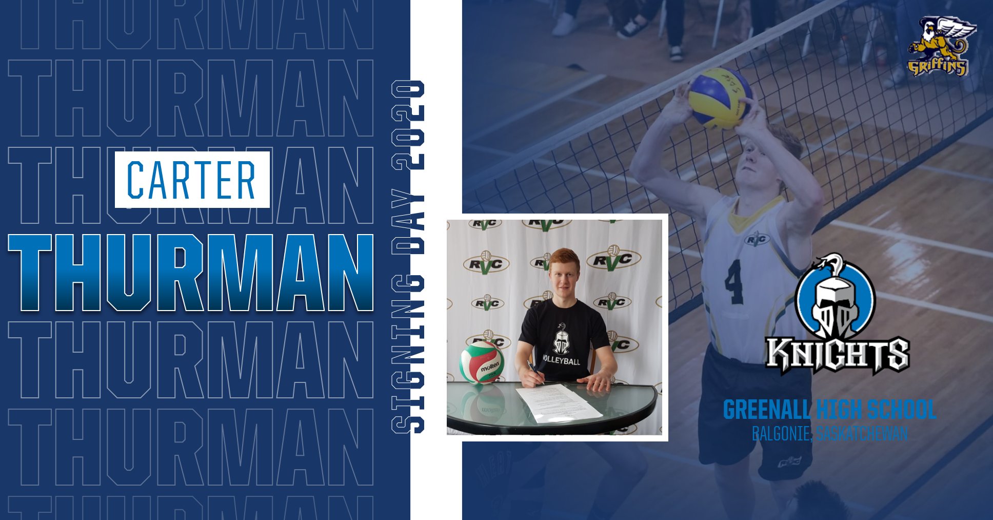 Knights Men's Volleyball Adds Saskatchewanite Carter Thurman to 2020 Roster