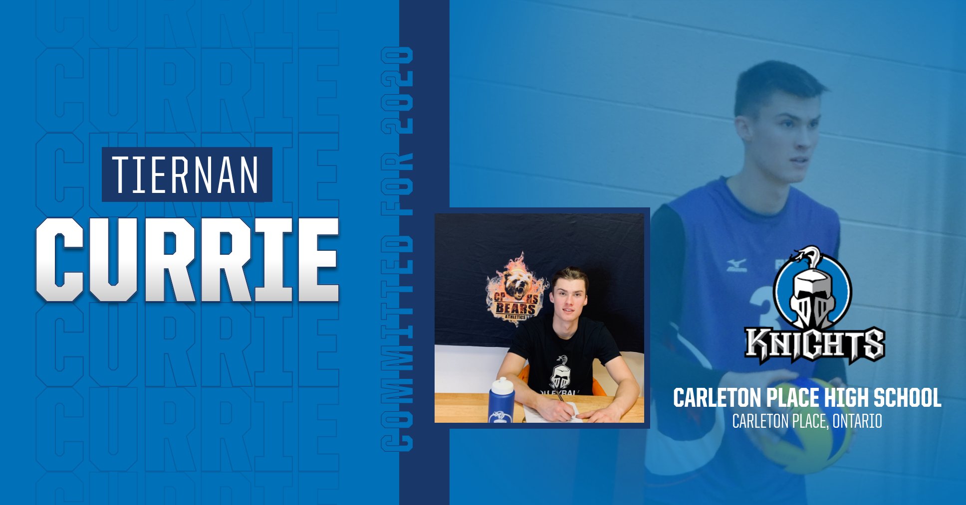 Men's Volleyball Welcomes Ottawa-Area Recruit Tiernan Currie