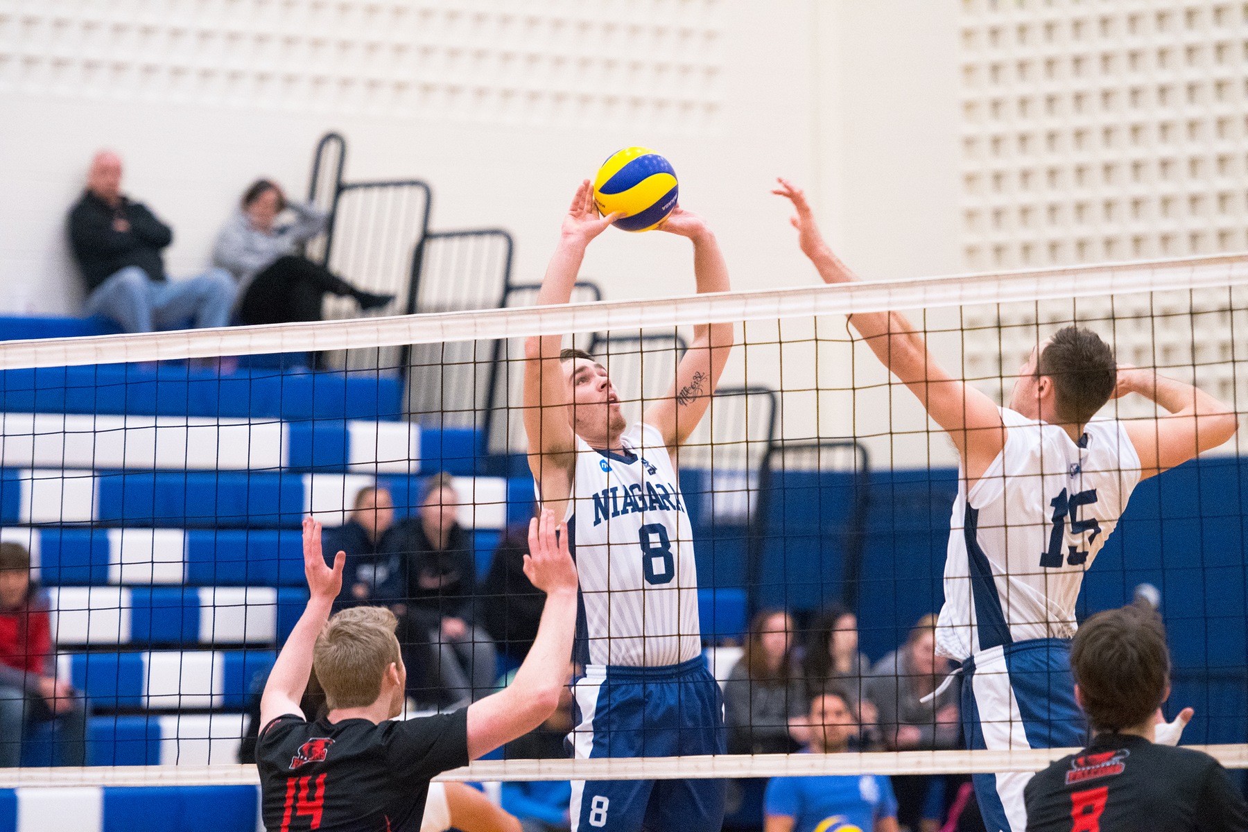 RECAP: No. 1 ranked Falcons defeat Knights men's volleyball